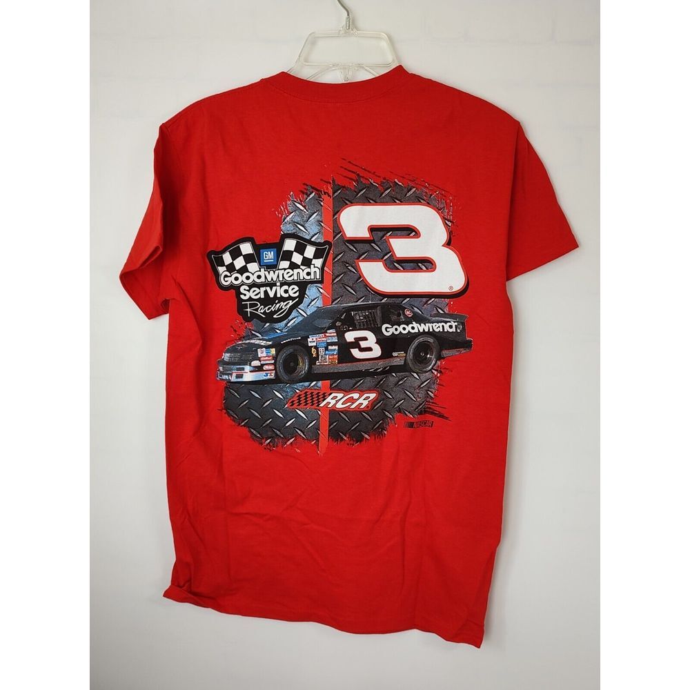Dale Earnhardt #3 GM Goodwrench Service Racing Red T-Shirt NASCAR RCR Mens Small